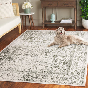 Safavieh Adirondack 109 Power Loomed Transitional Rug Ivory / Dark Green 5'-1" x 7'-6"