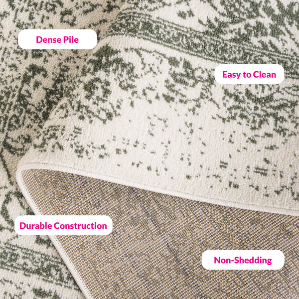 Safavieh Adirondack Elegant Turkish Ivory And Rose Rug - Timeless Floral Design For Modern Home Décor Ivory ,Dark Green 60% Polypropylene  30% Jute  10% Polyester Adr109x-24