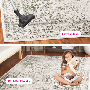 Safavieh Adirondack Elegant Turkish Ivory And Rose Rug - Timeless Floral Design For Modern Home Décor Ivory ,Dark Green 60% Polypropylene  30% Jute  10% Polyester Adr109x-24