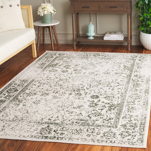 Safavieh Adirondack 109 Power Loomed Transitional Rug Ivory / Dark Green 5'-1" x 7'-6"