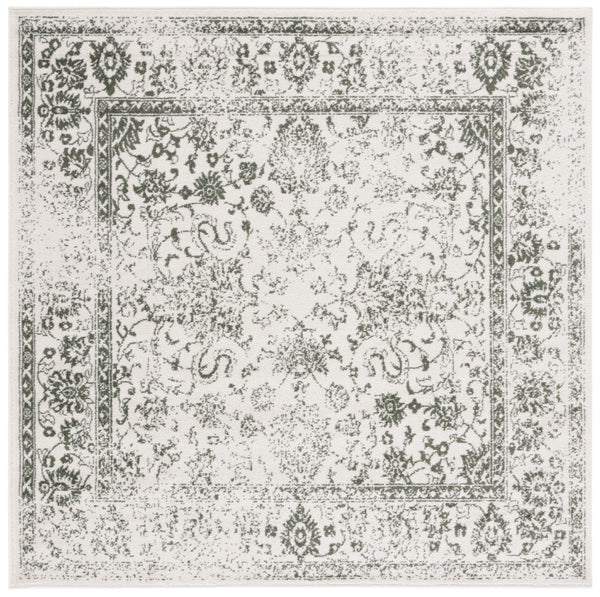 Safavieh Adirondack 109 Power Loomed Transitional Rug Ivory / Dark Green 6' x 6' Square