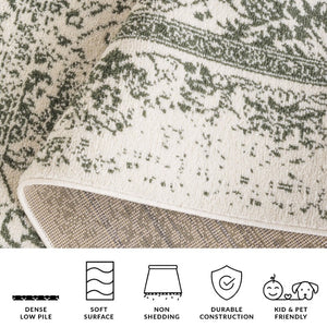 Safavieh Adirondack Power Loomed Polypropylene Jute Area Rug Transitional Motif for Living Rooms ADR109X-8SQ