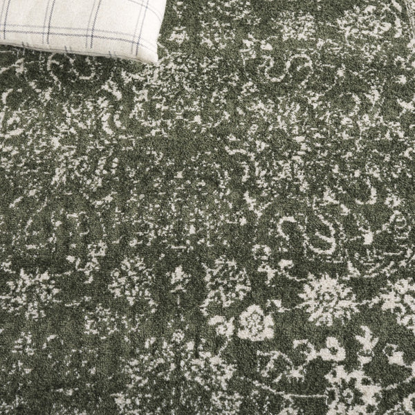 Safavieh Adirondack 109 Power Loomed Transitional Rug Dark Green / Ivory 5'-1" x 7'-6"