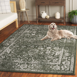 Safavieh Adirondack 109 Power Loomed Transitional Rug Dark Green / Ivory 5'-1" x 7'-6"