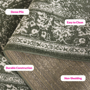 Safavieh Adirondack Elegant Turkish Ivory And Rose Rug - Timeless Floral Design For Modern Home Décor Dark Green ,Ivory 60% Polypropylene  30% Jute  10% Polyester Adr109y-24