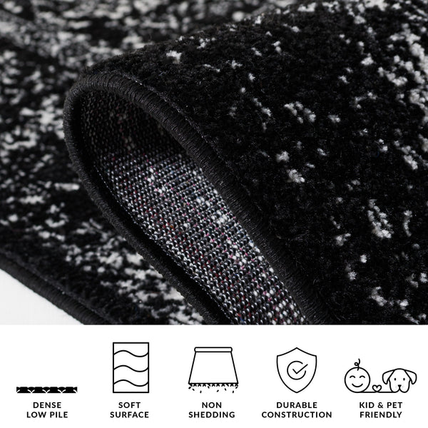 Safavieh Adirondack Ivory/Silver Area Rug - Elegant Power Loomed Design, Soft And Durable For Any Room Black ,Ivory 55% Polypropylene, 40% Jute, 5% Polyester Adr109z-8sq