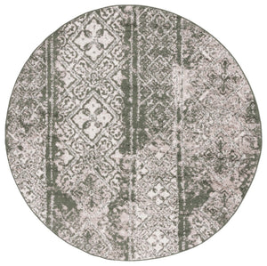 Safavieh Adirondack 111 Power Loomed Transitional Rug Dark Green / Ivory 6' x 6' Round