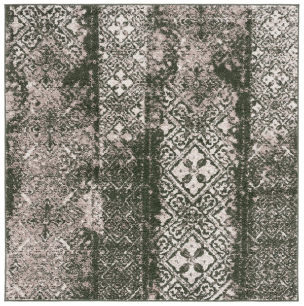 Safavieh Adirondack 111 Power Loomed Transitional Rug Dark Green / Ivory 6' x 6' Square