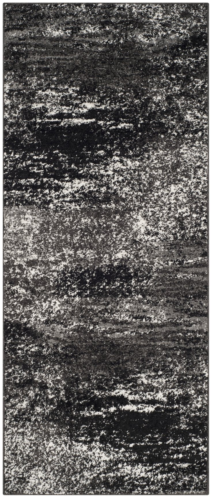Safavieh Adirondack Modern Silver & Black Area Rug — Low Pile Power-Loomed Turkish Weave For High-Traffic Rooms 6'-0" x 8'-0" ADR112A-68
