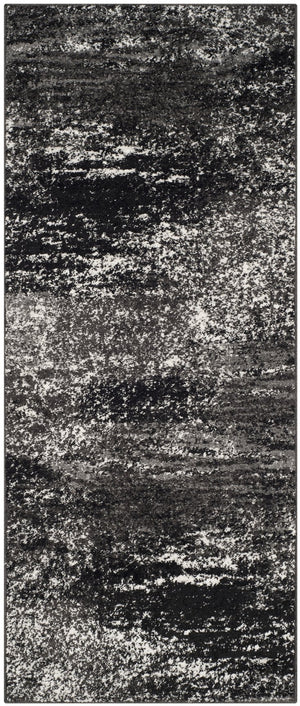 Safavieh Adirondack Oval Area Rug Silver Black — Power-Loomed Turkish Construction, Low-Profile Durable Design 6'-0" x 8'-0" ADR112A-68OV