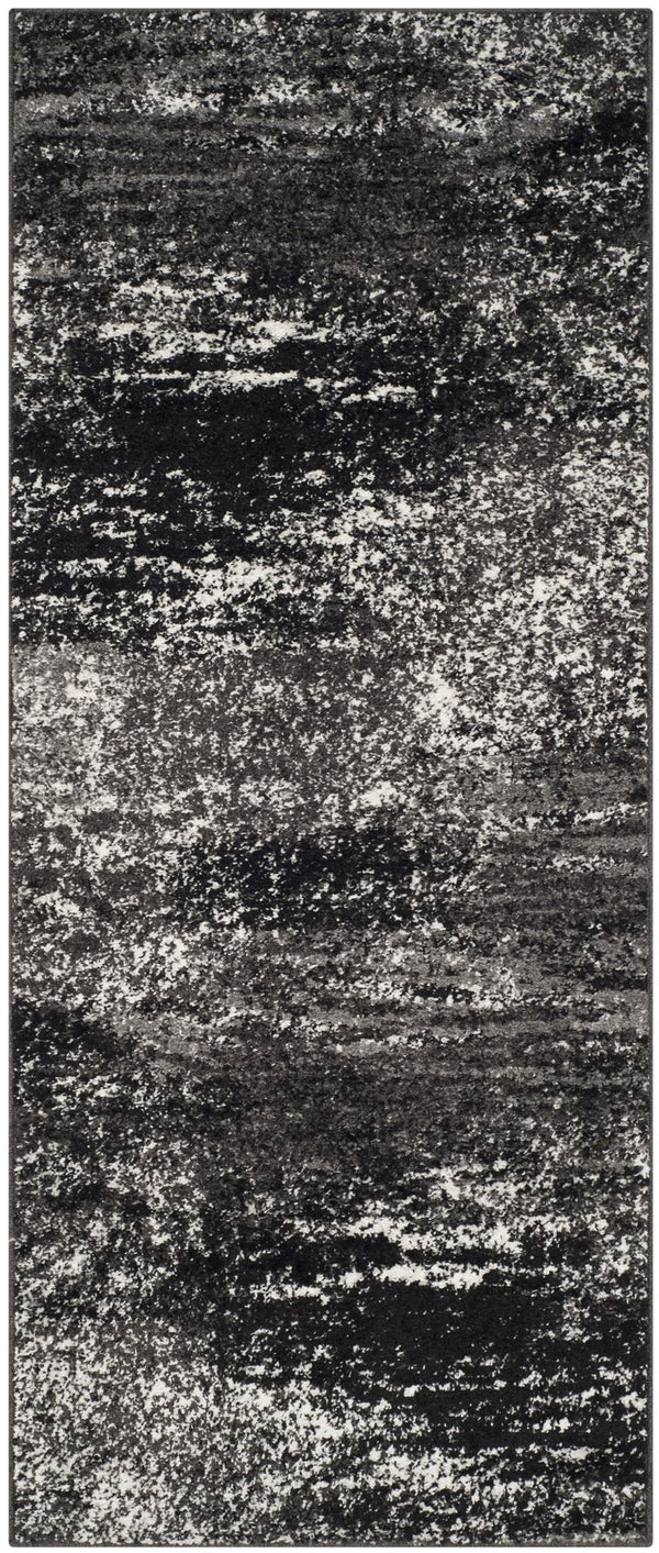 Safavieh Adirondack Oval Area Rug Silver Black — Power-Loomed Turkish Construction, Low-Profile Durable Design 6'-0" x 8'-0" ADR112A-68OV