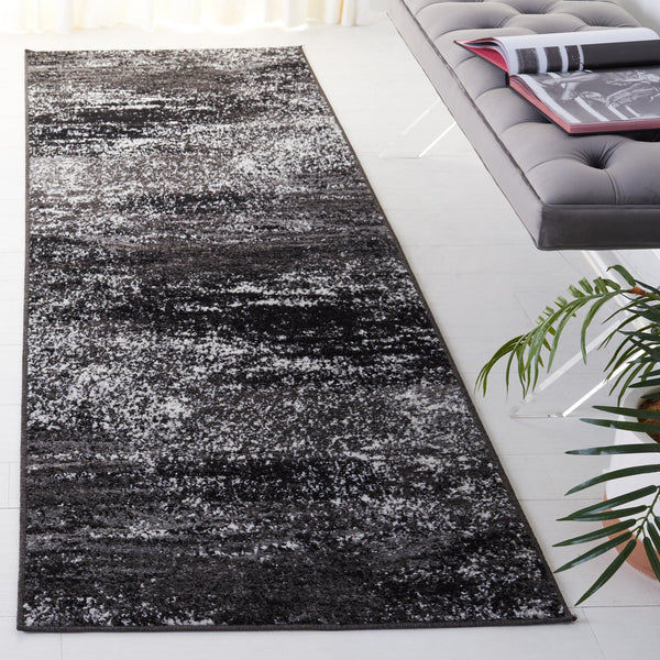Safavieh Adirondack Oval Area Rug Silver Black — Power-Loomed Turkish Construction, Low-Profile Durable Design 6'-0" x 8'-0" ADR112A-68OV