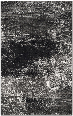Safavieh Adirondack Modern Silver & Black Area Rug — Low Pile Power-Loomed Turkish Weave For High-Traffic Rooms 6'-0" x 8'-0" ADR112A-68