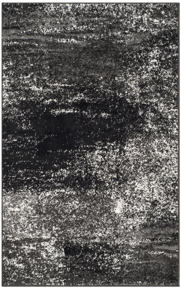 Safavieh Adirondack Modern Silver & Black Area Rug — Low Pile Power-Loomed Turkish Weave For High-Traffic Rooms 6'-0" x 8'-0" ADR112A-68