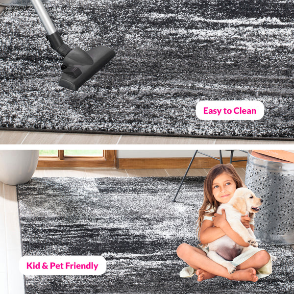 Safavieh Adirondack Modern Oversized Area Rug In Elegant Silver And Black - Stylish Home Decor Essential Silver ,Black 60% Polypropylene  30% Jute  10% Polyester Adr112a-1215