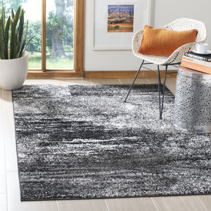 Safavieh Adirondack Oval Area Rug Silver Black — Power-Loomed Turkish Construction, Low-Profile Durable Design 6'-0" x 8'-0" ADR112A-68OV