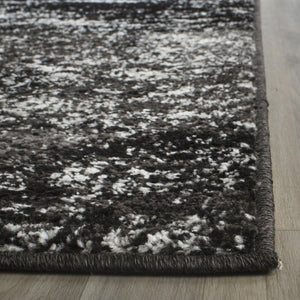 Safavieh Adirondack Abstract Power Loomed Area Rug Low Pile Polypropylene Jute Modern Decor Silver Black 6'-7" x 6'-7" ADR112A-7SQ