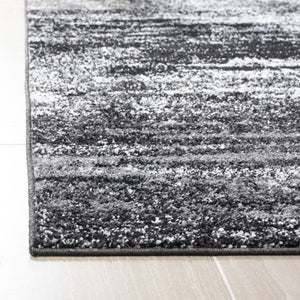 Safavieh Adirondack Abstract Power Loomed Area Rug Low Pile Polypropylene Jute Modern Decor Silver Black 6'-7" x 6'-7" ADR112A-7SQ