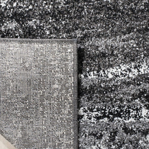 Safavieh Adirondack Abstract Power Loomed Area Rug Low Pile Polypropylene Jute Modern Decor Silver Black 6'-7" x 6'-7" ADR112A-7SQ