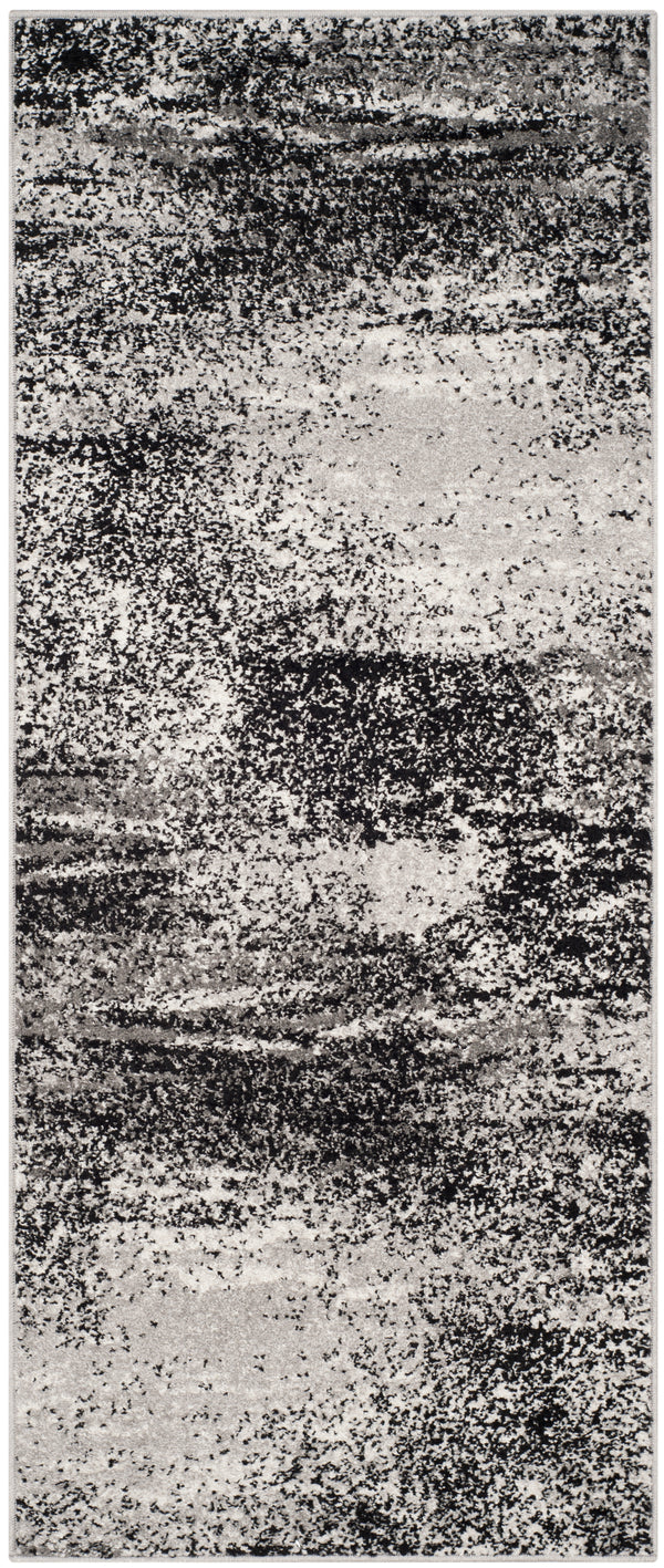 Safavieh Adirondack Modern Oversized Area Rug In Elegant Silver And Black - Stylish Home Decor Essential Silver ,Multi 60% Polypropylene  30% Jute  10% Polyester Adr112g-11sq