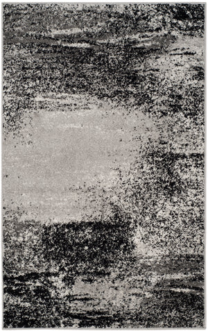 Safavieh Adirondack Modern Oversized Area Rug In Elegant Silver And Black - Stylish Home Decor Essential Silver ,Multi 60% Polypropylene  30% Jute  10% Polyester Adr112g-11sq