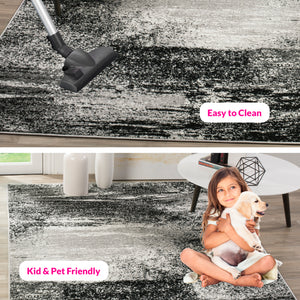 Safavieh Adirondack Modern Oversized Area Rug In Elegant Silver And Black - Stylish Home Decor Essential Silver ,Multi 60% Polypropylene  30% Jute  10% Polyester Adr112g-11sq