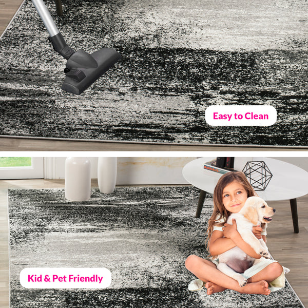 Safavieh Adirondack Modern Oversized Area Rug In Elegant Silver And Black - Stylish Home Decor Essential Silver ,Multi 60% Polypropylene  30% Jute  10% Polyester Adr112g-11sq