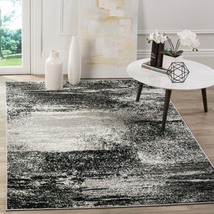 Safavieh Adirondack Modern Oversized Area Rug In Elegant Silver And Black - Stylish Home Decor Essential Silver ,Multi 60% Polypropylene  30% Jute  10% Polyester Adr112g-11sq