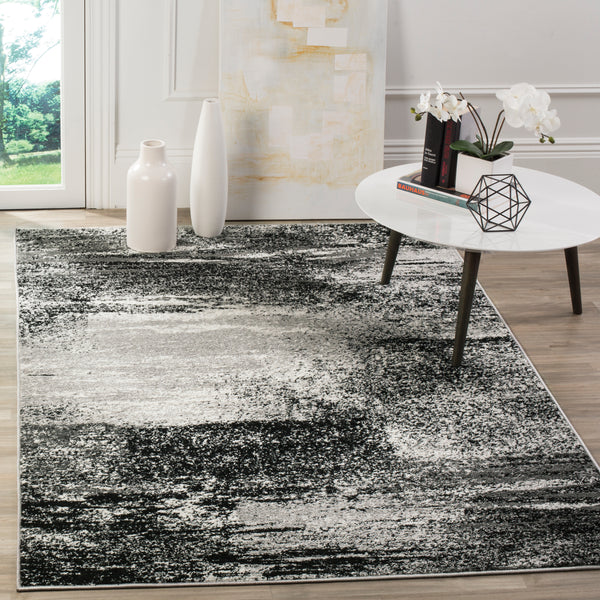 Safavieh Adirondack Modern Oversized Area Rug In Elegant Silver And Black - Stylish Home Decor Essential Silver ,Multi 60% Polypropylene  30% Jute  10% Polyester Adr112g-11sq