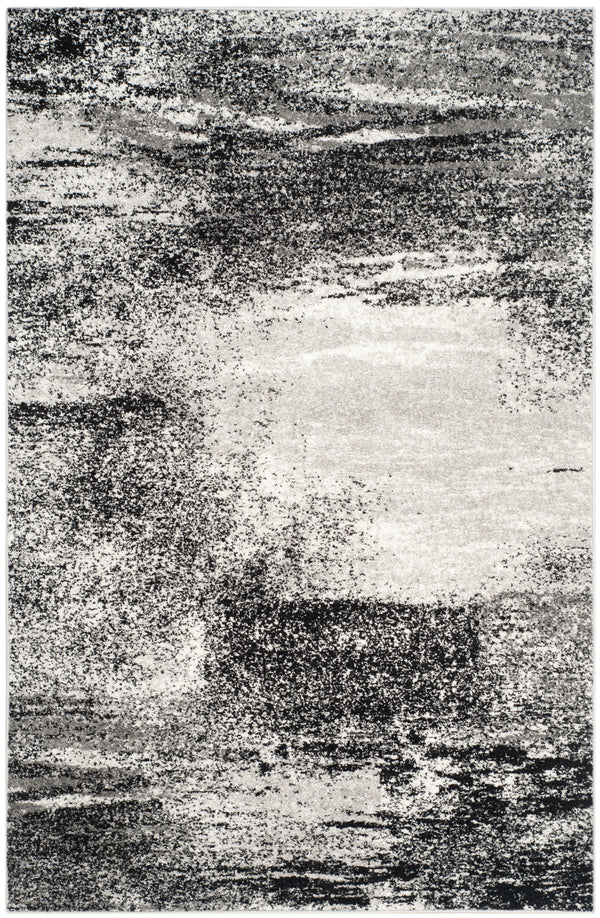 Safavieh Adirondack Modern Oversized Area Rug In Elegant Silver And Black - Stylish Home Decor Essential Silver ,Multi 60% Polypropylene  30% Jute  10% Polyester Adr112g-11sq