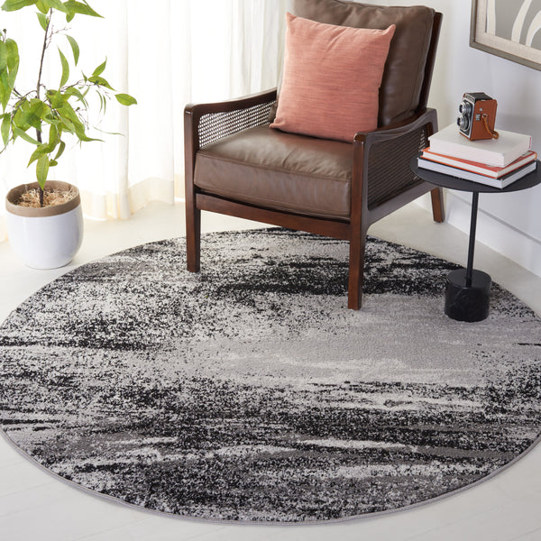 Safavieh Adirondack Modern Oversized Area Rug In Elegant Silver And Black - Stylish Home Decor Essential Silver ,Multi 60% Polypropylene  30% Jute  10% Polyester Adr112g-11sq
