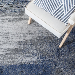 Safavieh Adirondack Abstract Power Loomed Area Rug Low Pile Polypropylene Jute Modern Decor Grey Blue Black 2'-6" x 18'-0" ADR112H-218