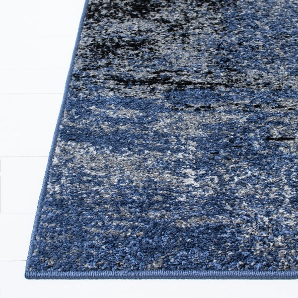 Safavieh Adirondack Abstract Power Loomed Area Rug Low Pile Polypropylene Jute Modern Decor Grey Blue Black 2'-6" x 22'-0" ADR112H-222