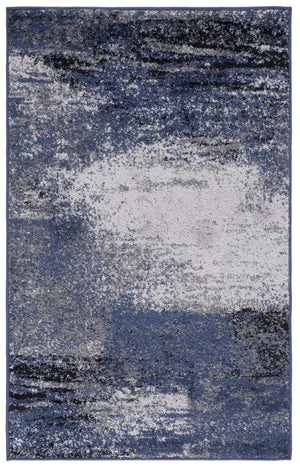 Safavieh Adricondack Narrow Runner 2'6"X20' Grey Blue Minimalist Abstract Rug - Low Pile, Durable Powerloomed Trailproof ADR112H-220