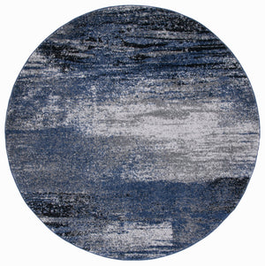 Safavieh Adricondack Narrow Runner 2'6"X20' Grey Blue Minimalist Abstract Rug - Low Pile, Durable Powerloomed Trailproof ADR112H-220