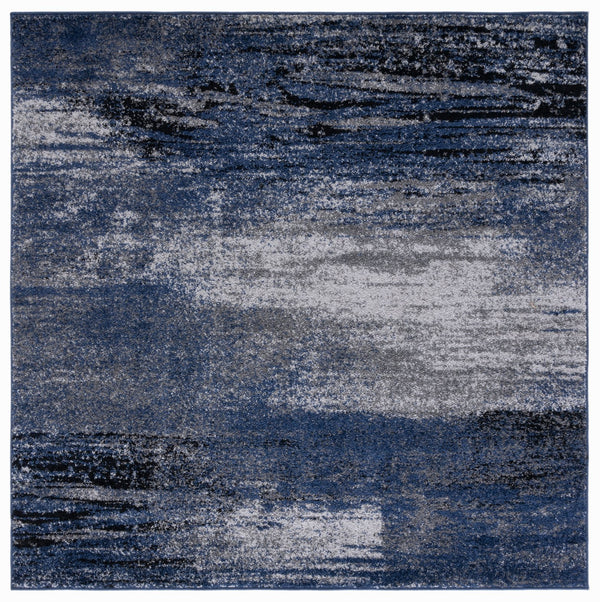 Safavieh Adricondack Narrow Runner 2'6"X20' Grey Blue Minimalist Abstract Rug - Low Pile, Durable Powerloomed Trailproof ADR112H-220