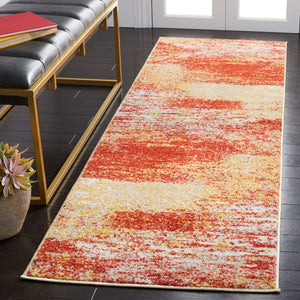 Safavieh Adricondack Rust And Gold Runner Rug, Power-Loomed Turkey, Low-Profile Durable Blend For Hallways 2'-6" x 6'-0" ADR112P-26