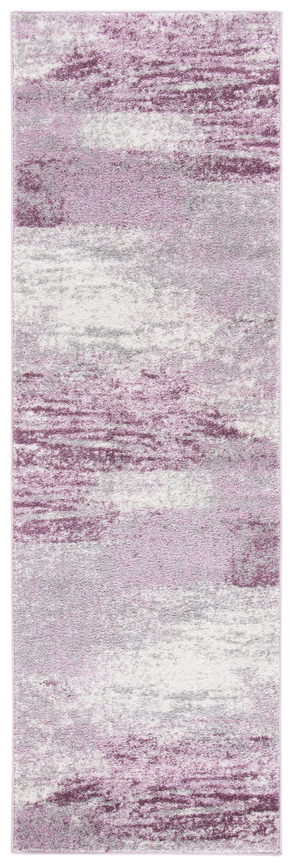 Safavieh Adricondack Low-Profile 6X8 Rug In Grey & Purple — Power‑Loomed Jute Blend, Modern Minimalist Accent (6X8) ADR112V-68