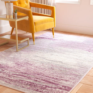 Safavieh Adricondack Low-Profile 6X8 Rug In Grey & Purple — Power‑Loomed Jute Blend, Modern Minimalist Accent (6X8) ADR112V-68