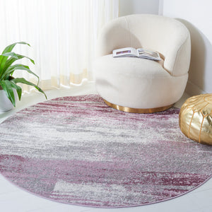 Safavieh Adricondack Low-Profile 6X8 Rug In Grey & Purple — Power‑Loomed Jute Blend, Modern Minimalist Accent (6X8) ADR112V-68