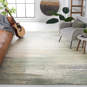 Safavieh Adirondack Abstract Power Loomed Area Rug Low Pile Polypropylene Jute Modern Decor Ivory Sage 12'-0" x 18'-0" ADR112W-1218