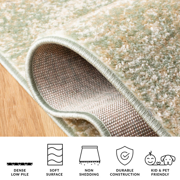 Safavieh Adricondack Area Rug - Contemporary Elegance With Abstract Design, Perfect For Modern Home Decor Ivory ,Sage 55% Polypropylene,40% Jute,5% Polyester Adr112w-12r