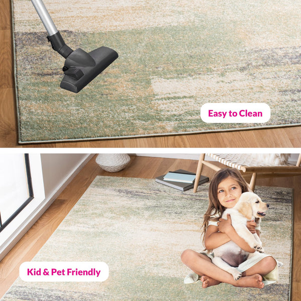 Safavieh Adricondack Area Rug - Contemporary Elegance With Abstract Design, Perfect For Modern Home Decor Ivory ,Sage 55% Polypropylene,40% Jute,5% Polyester Adr112w-12r