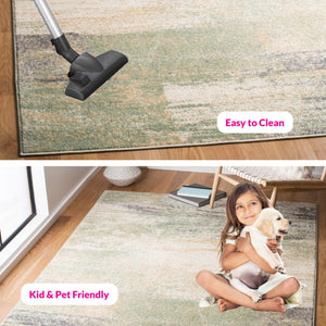 Safavieh Adirondack Modern Oversized Area Rug In Elegant Silver And Black - Stylish Home Decor Essential Ivory ,Sage 60% Polypropylene  30% Jute  10% Polyester Adr112w-2012