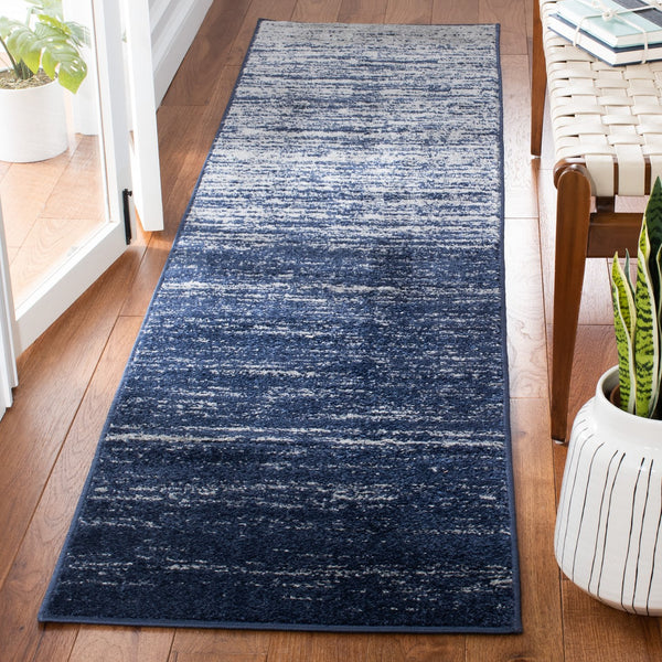 Safavieh Adirondack Exquisite Turkish Area Rug - Soft Striated Design In Light Grey For Modern Sophistication Navy ,Grey 55% Polypropylene, 40% Jute, 5% Polyester Adr113e-68