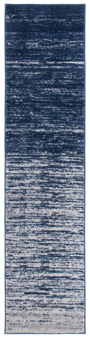 Safavieh Adirondack Runner Area Rug In Elegant Ivory And Silver - Perfect For Hallways And High-traffic Spaces Navy ,Grey 60% Polypropylene  30% Jute  10% Polyester Adr113e-11r