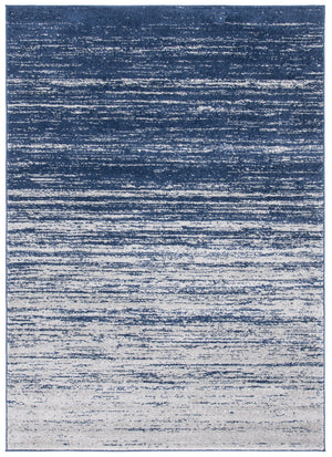 Safavieh Adirondack Exquisite Turkish Area Rug - Soft Striated Design In Light Grey For Modern Sophistication Navy ,Grey 55% Polypropylene, 40% Jute, 5% Polyester Adr113e-68