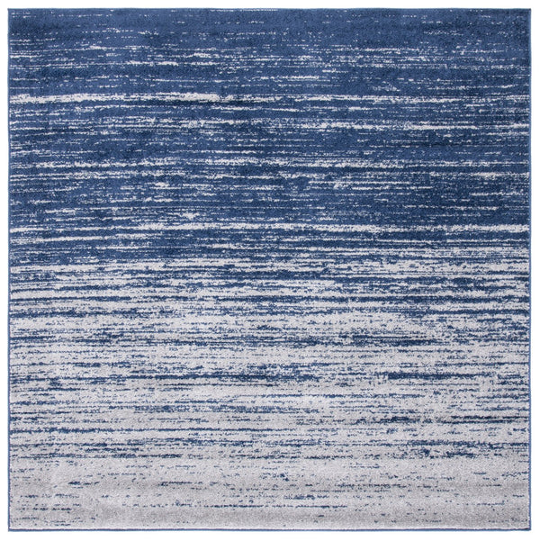 Safavieh Adirondack Exquisite Turkish Area Rug - Soft Striated Design In Light Grey For Modern Sophistication Navy ,Grey 55% Polypropylene, 40% Jute, 5% Polyester Adr113e-68