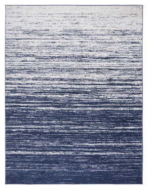 Safavieh Adirondack Runner Area Rug In Elegant Ivory And Silver - Perfect For Hallways And High-traffic Spaces Navy ,Ivory 60% Polypropylene  30% Jute  10% Polyester Adr113n-10r