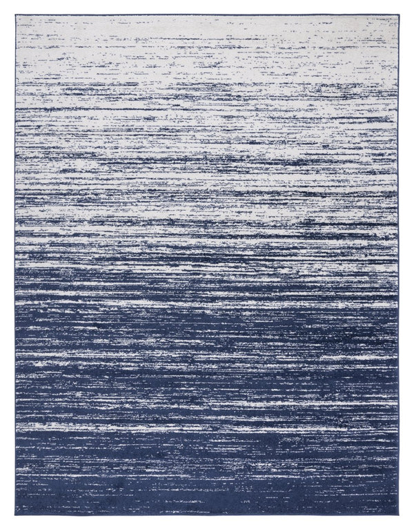 Safavieh Adirondack Runner Area Rug In Elegant Ivory And Silver - Perfect For Hallways And High-traffic Spaces Navy ,Ivory 60% Polypropylene  30% Jute  10% Polyester Adr113n-10r